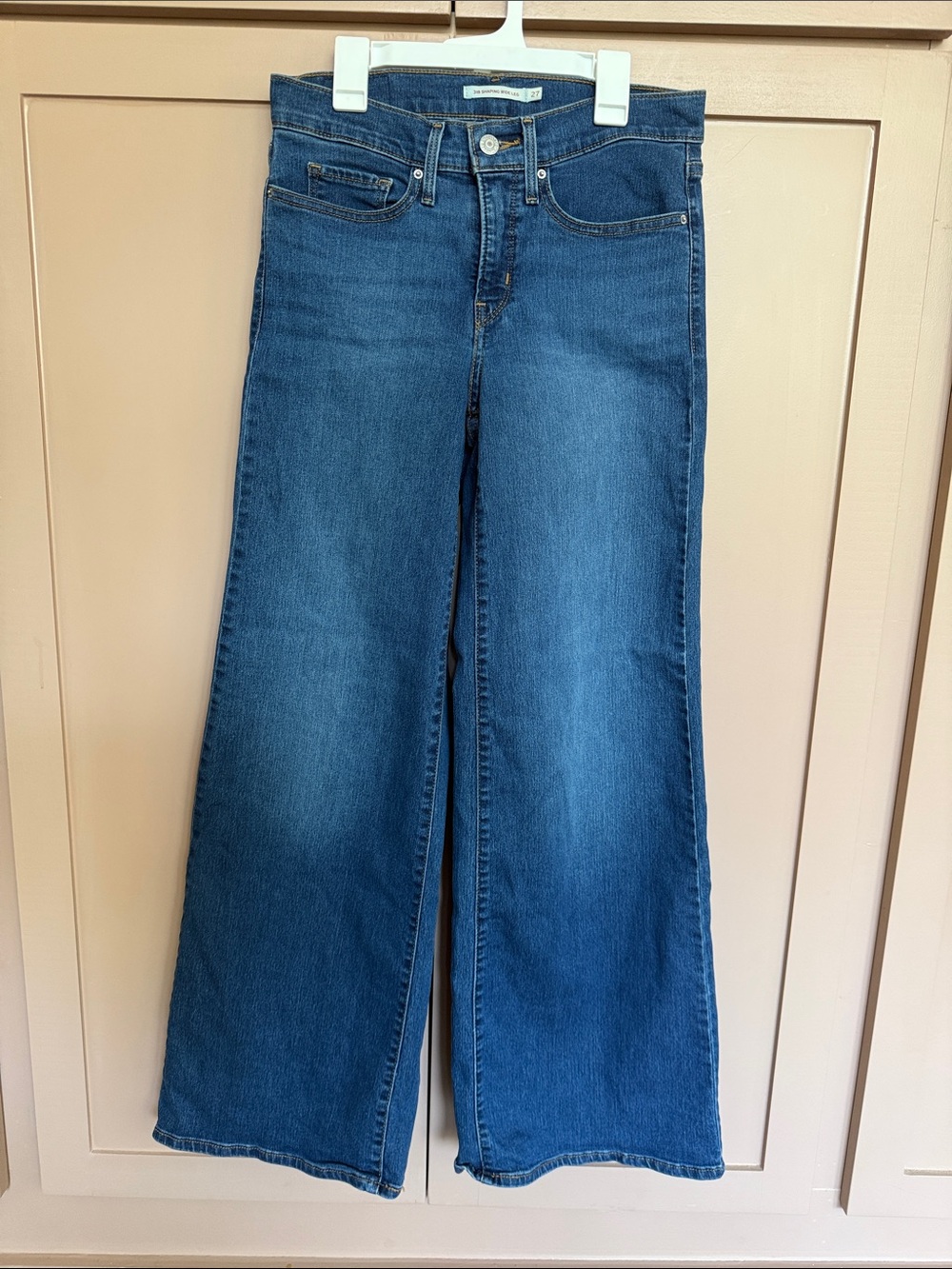 Levi’s 318 Wide Leg High-Rise Women’s Jeans in Blue (27)